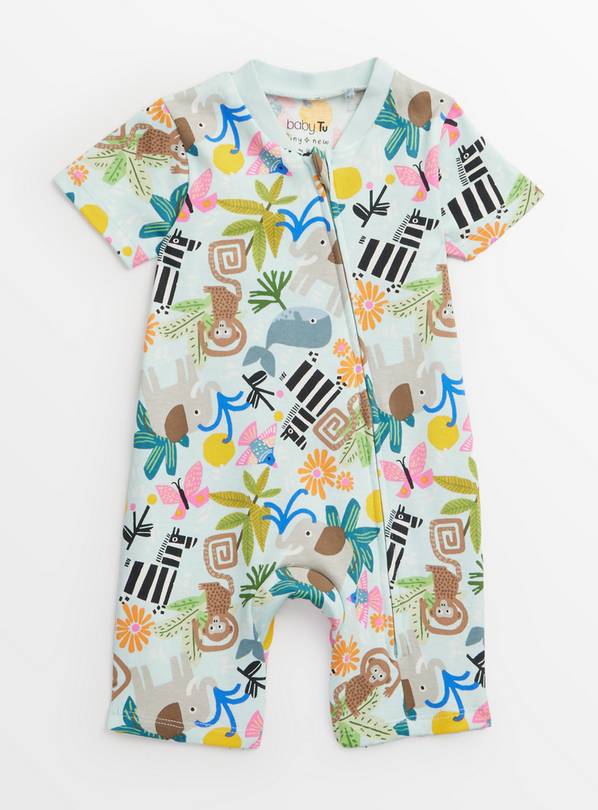 Zoo Animal Organic Cotton Romper Up to 3 mths